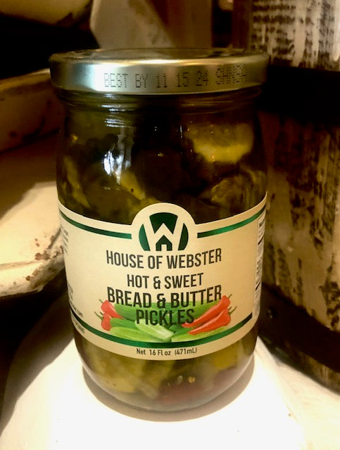 HOUSE OF WEBSTER Hot & Sweet Bread & Butter Pickles