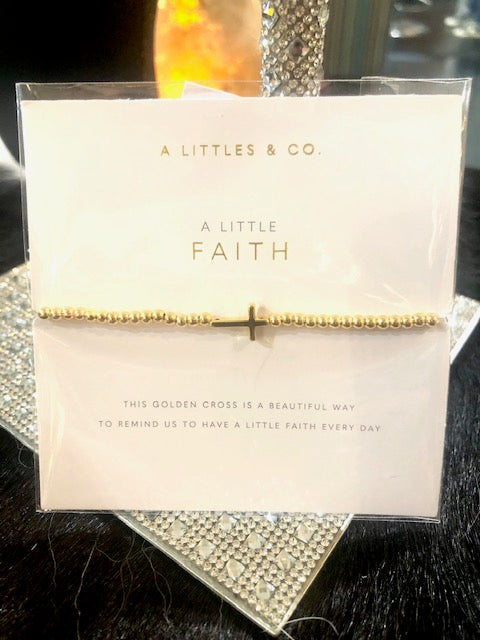 A Little 'Faith' Bracelet in Gold-Tone Plating