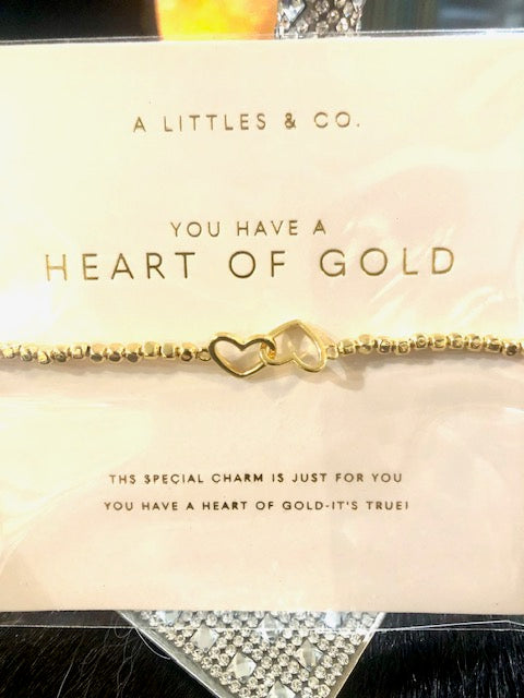 A LITTLES & CO. Heart of Gold Bracelet