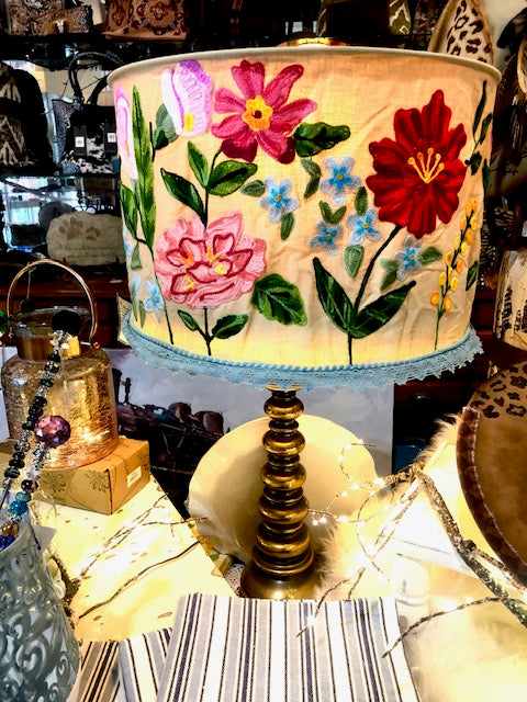 Embroidered Lamp Shades