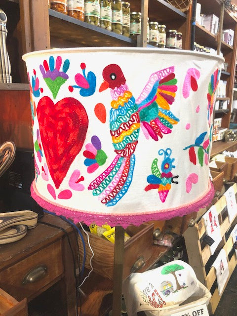 Embroidered Collapsible Lamp Shades