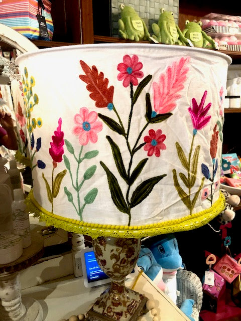 Embroidered Collapsible Lamp Shades