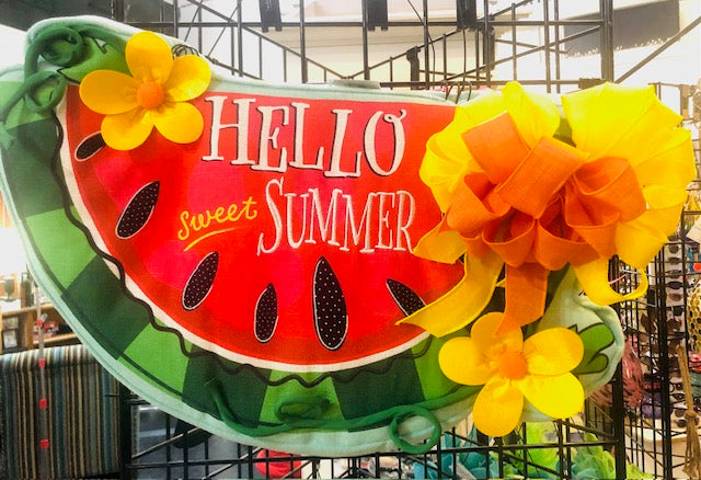 Hello Sweet Summer Watermelon Door Decor