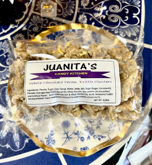 Juanita's White Chocolate Pecan Brittle Clusters