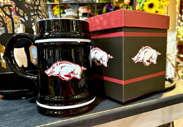 University of Arkansas Ceramic Stein Cup, 24oz