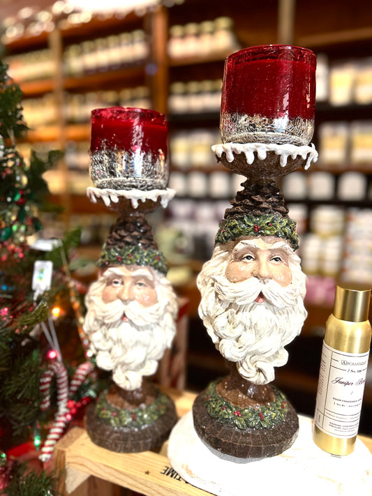 Santa Face Candleholder