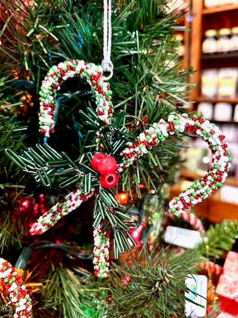 Red, White & Green Candy Cane Ornament