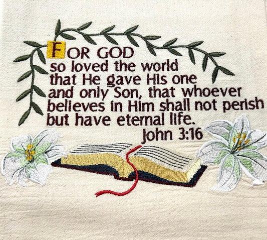 John 3:16 Tea Towel