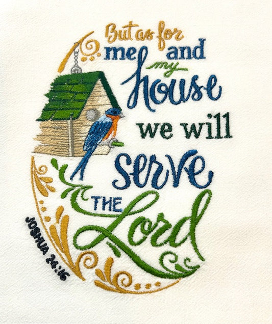 We will serve the Lord Tea Towel