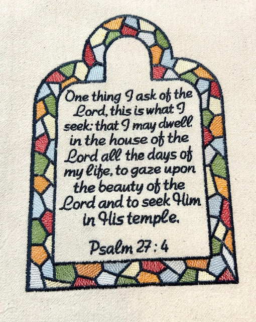 Psalm 27:4 Tea Towel