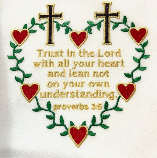Proverbs 3:5 Tea Towel