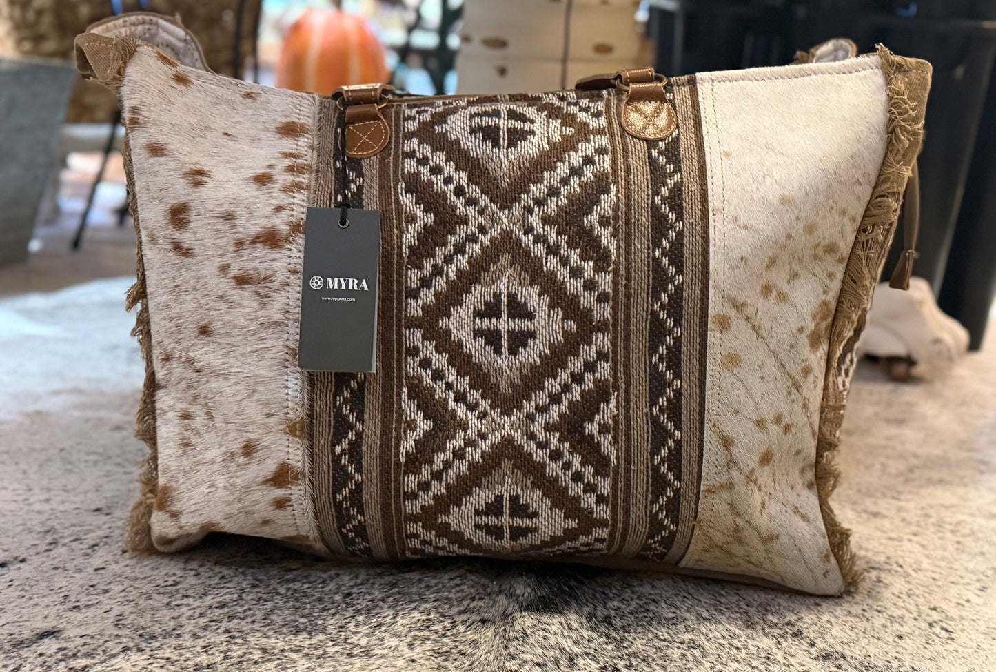 Myra Elisa Leather Weekender Bag