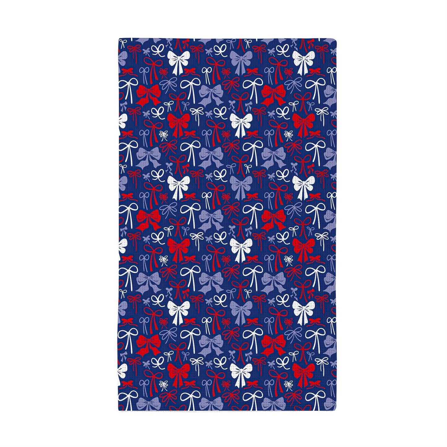 Red, White, & Blooms Bow Kitchen Towel Quick Dry, 30"x18"