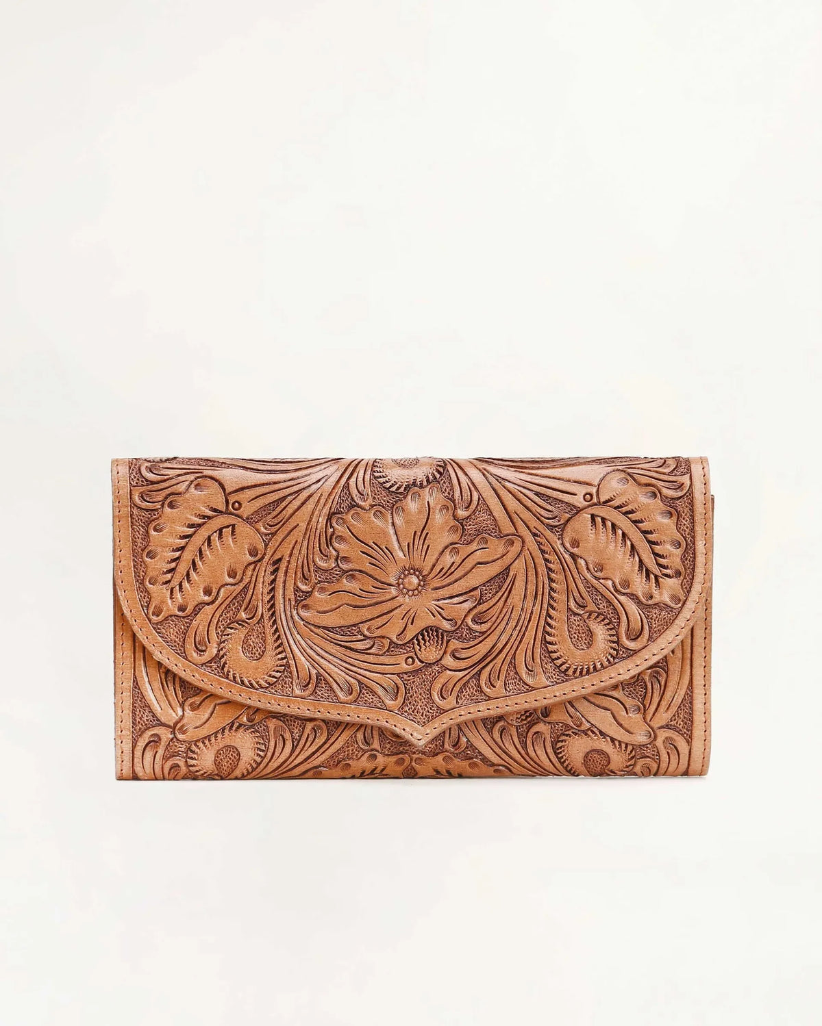 Loyal West Gloriana Wallet In Handtooled Leather