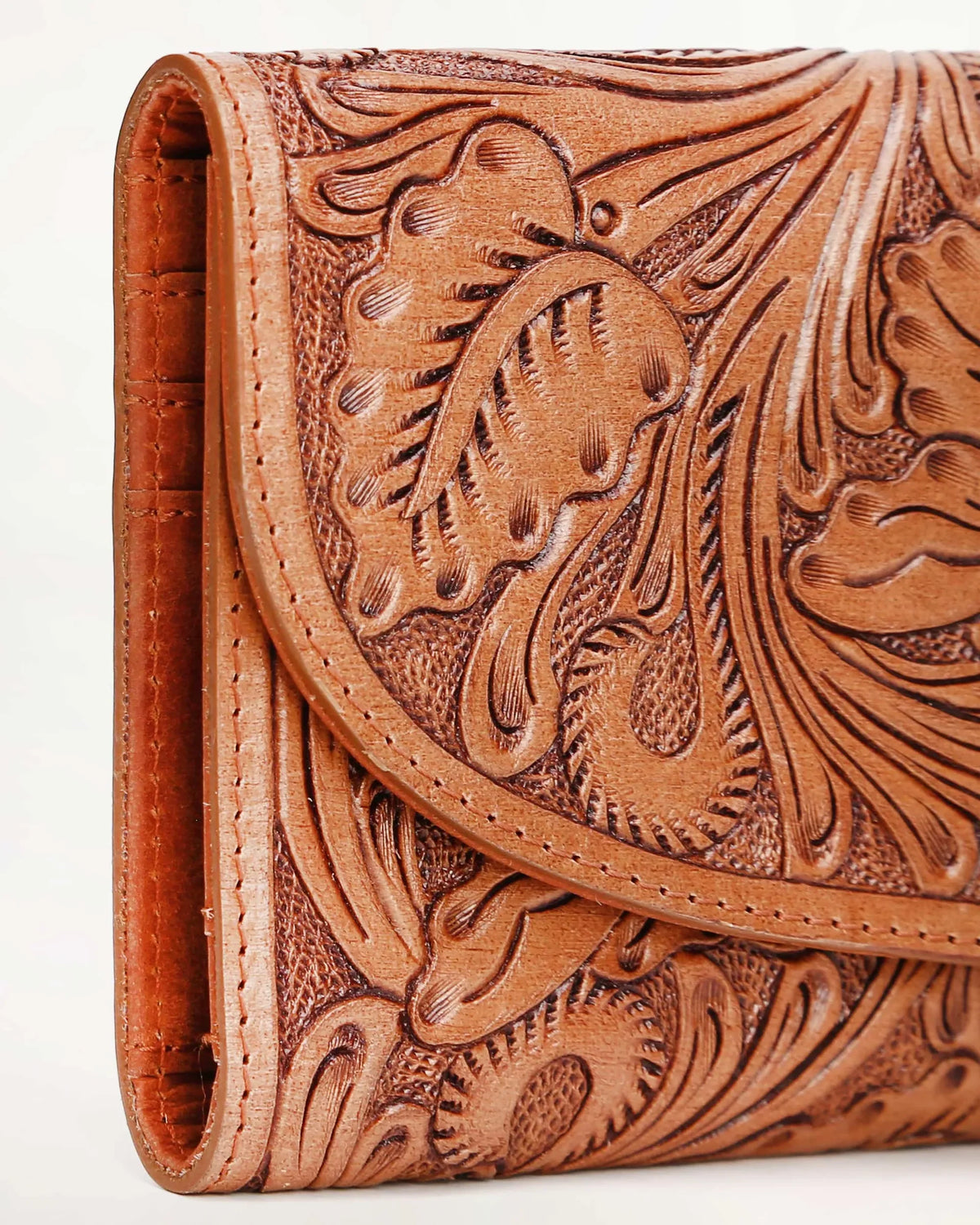 Loyal West Gloriana Wallet In Handtooled Leather