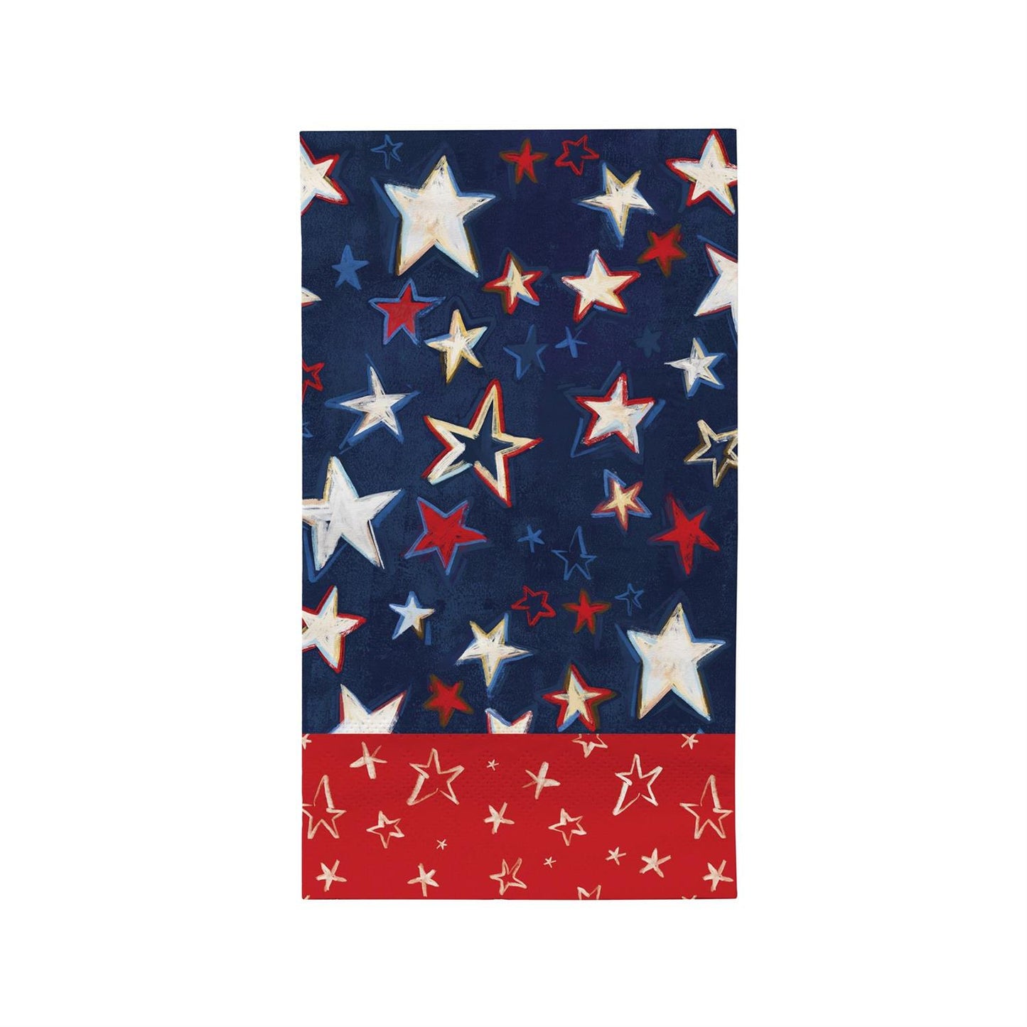 Red, White, & Bloom Napkin Paper Patriotic Star Guest Towel Napkin, 15 Count