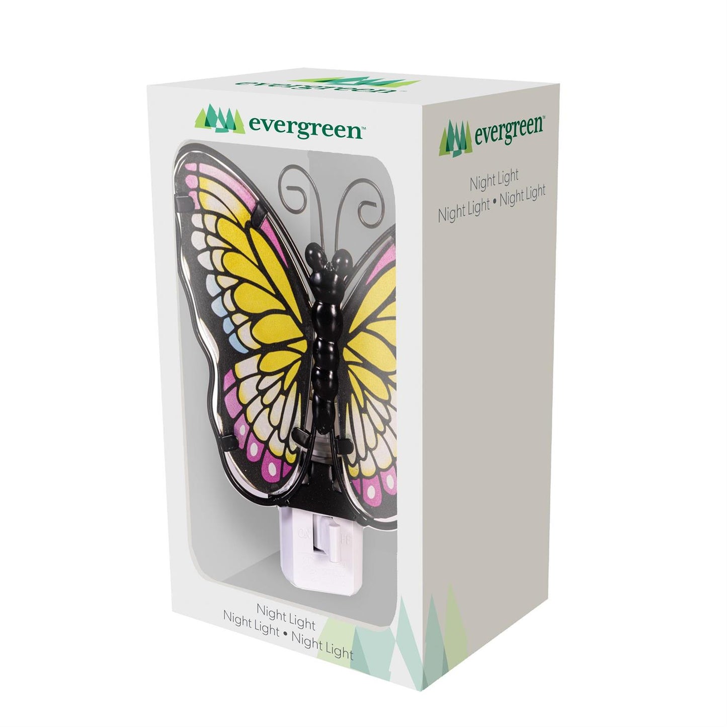Cottage Garden Nightlight Glass and Metal Butterfly, 4.5"