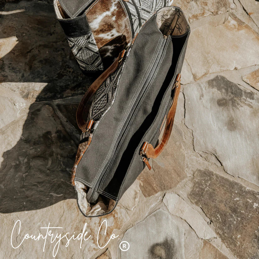 Countryside Co.  Charlene Cowhide Weekender Bag