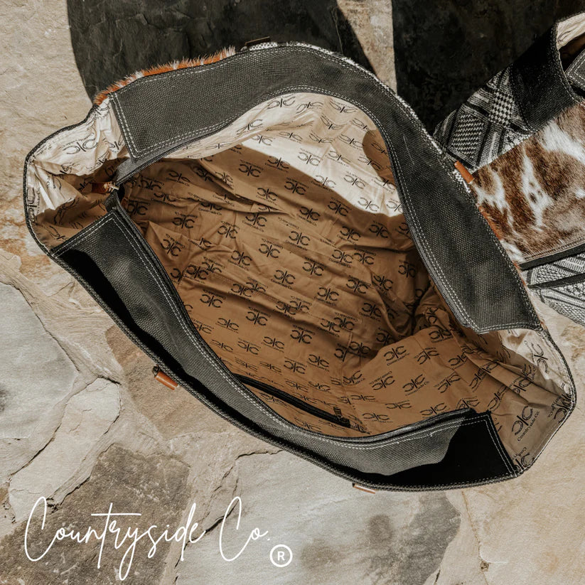 Countryside Co.  Charlene Cowhide Weekender Bag