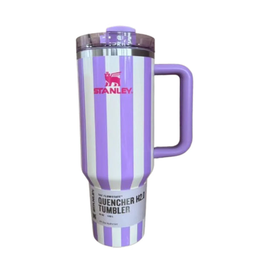 Stanley Quencher H2.0 Lavender Striped 40oz Tumbler