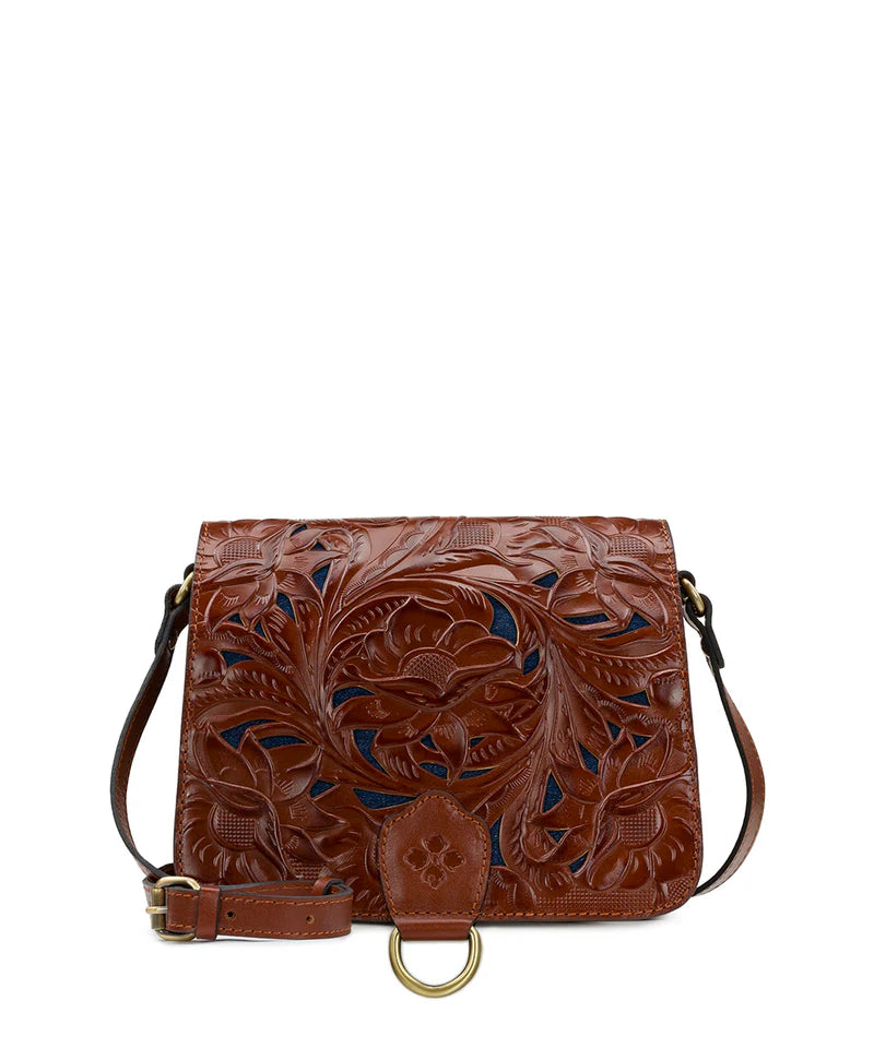 Patricia Nash Ilina Flap Crossbody-Western Cutout Tooled