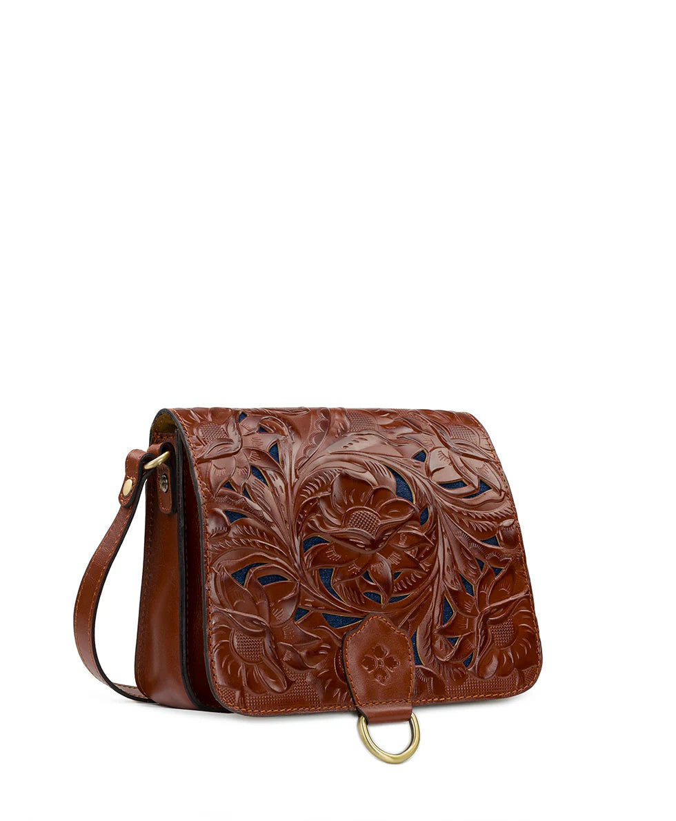 Patricia Nash Ilina Flap Crossbody-Western Cutout Tooled