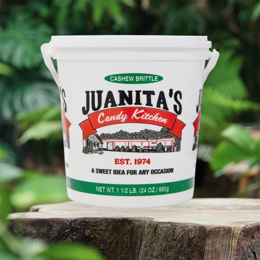 Juanita's Candy Kitchen Cashew Brittle 1.5 lb Bucket