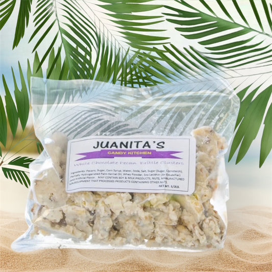 Juanita's White Chocolate Pecan Brittle Clusters