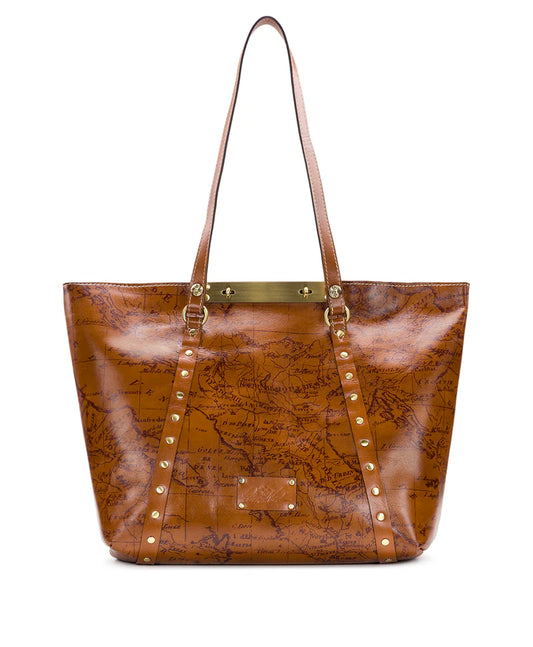 Benvenuto Tote Signature Map Leather