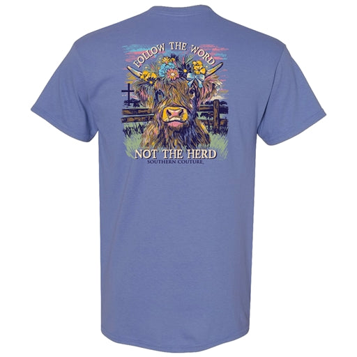 Southern Couture Classic Follow The Word Cow - Violet
