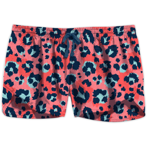 Southern Couture Southern Shorts-Coral Leopard