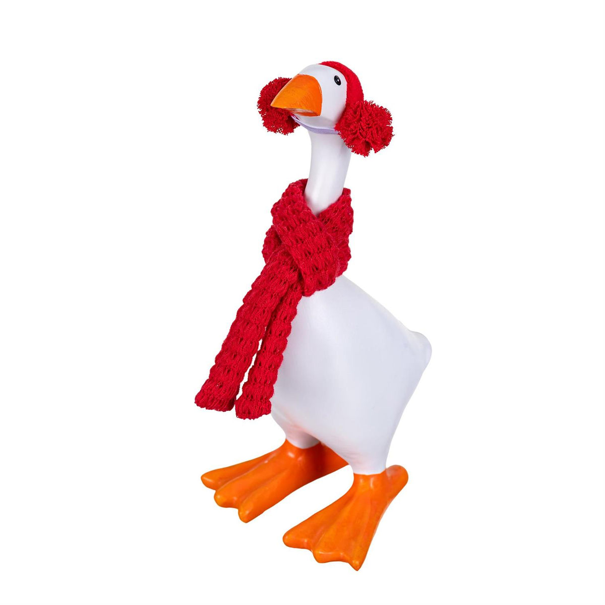 Gordy the Desktop Goose Hillside Pasture Table Decor Fabric Accessory Set, Winter Scarf and Earmuffs