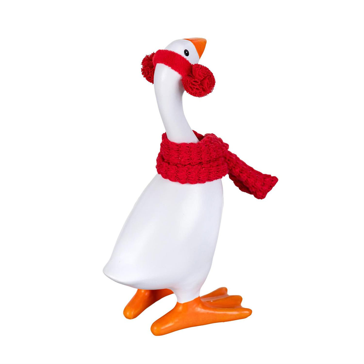 Gordy the Desktop Goose Hillside Pasture Table Decor Fabric Accessory Set, Winter Scarf and Earmuffs