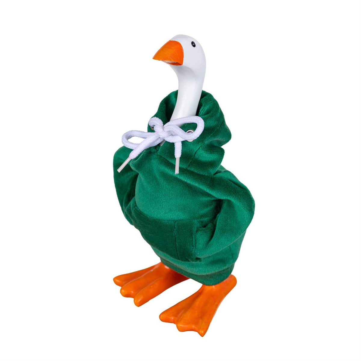 Gordy the Desktop Goose Hillside Pasture Table Decor Fabric Accessory, Green Hoodie
