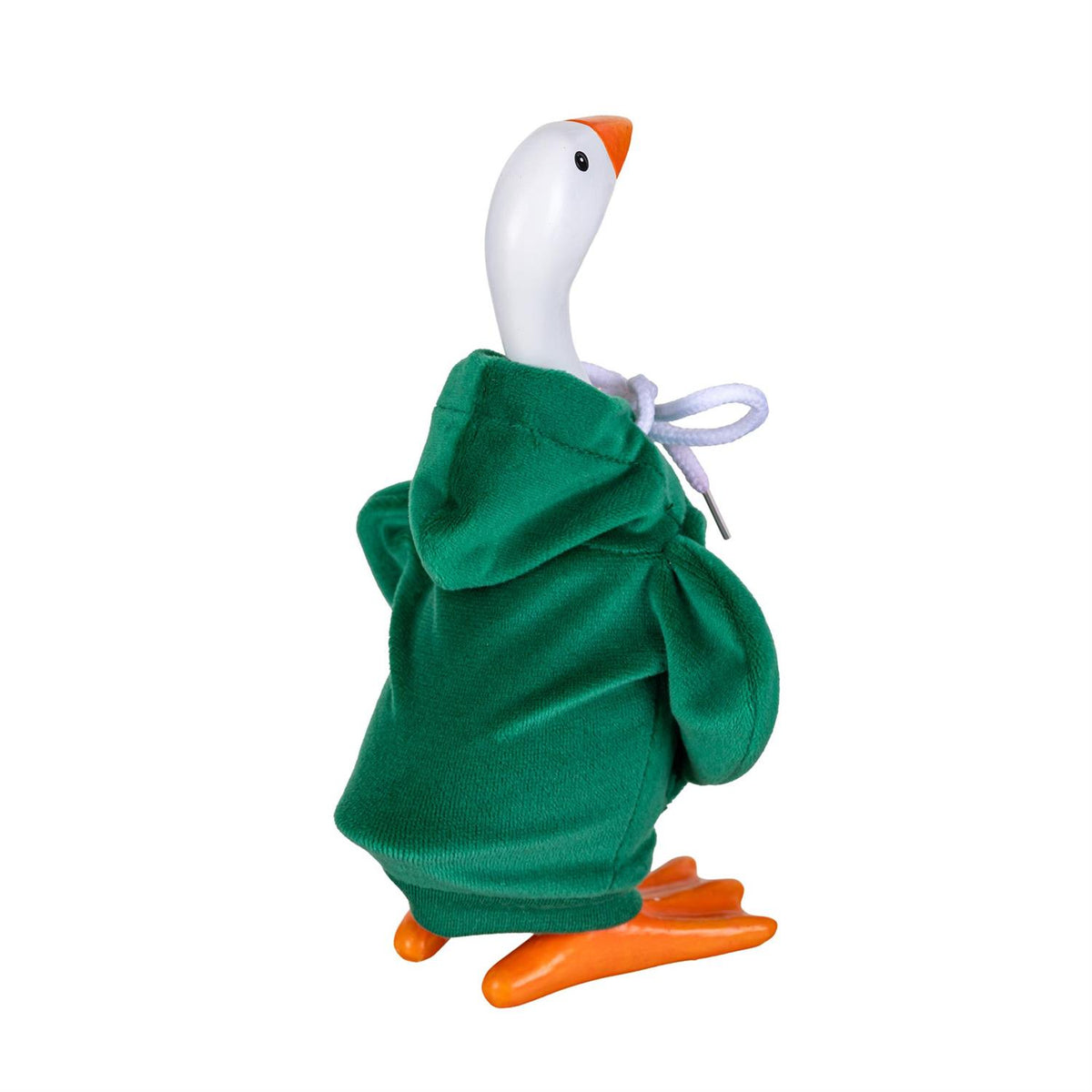 Gordy the Desktop Goose Hillside Pasture Table Decor Fabric Accessory, Green Hoodie