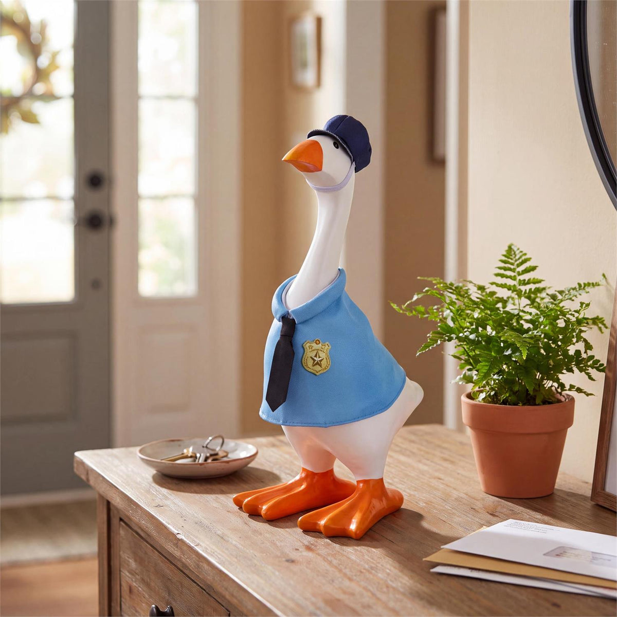 Gordy the Desktop Goose Hillside Pasture Table Decor Fabric Accessory Set, Police Officer