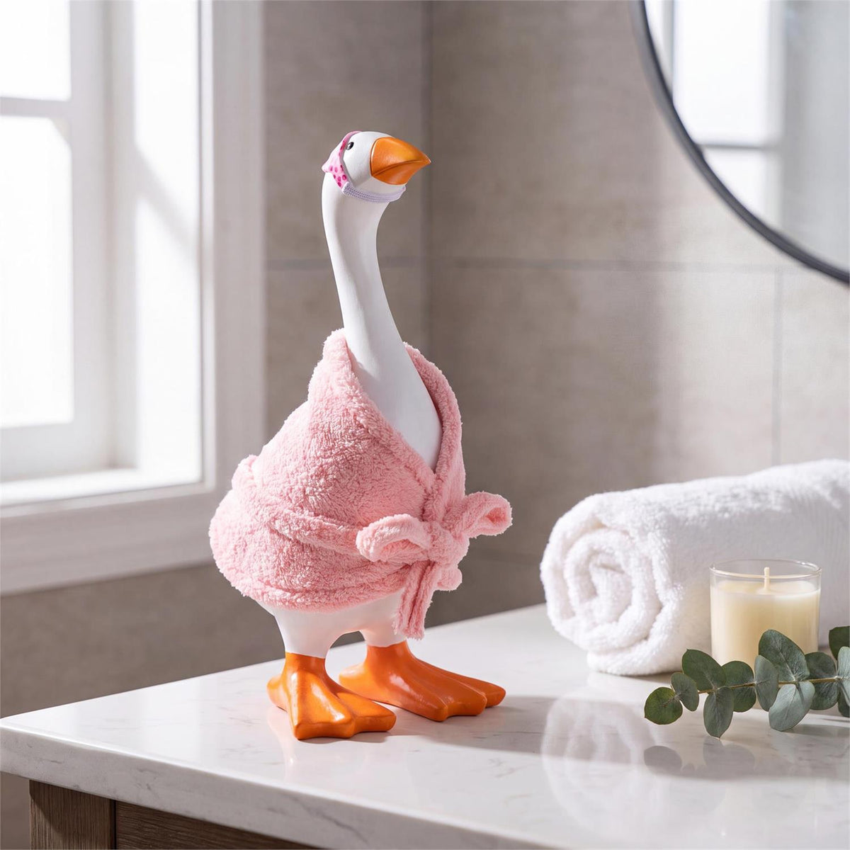 Gordy the Desktop Goose Hillside Pasture Table Decor Fabric Accessory Set, Spa