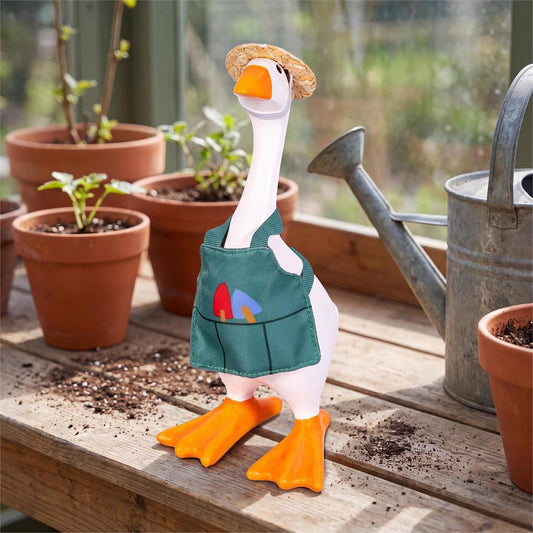 Gordy the Desktop Goose Hillside Pasture Table Decor Fabric Accessory Set, Gardener