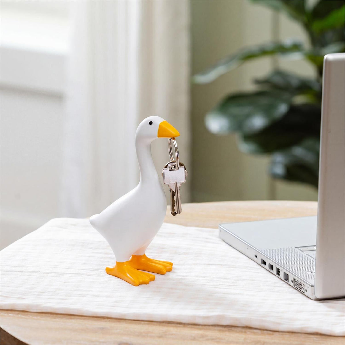 Gordy the Desktop Goose Hillside Pasture Table Décor, Resin Magnetic Key Holder, 8"H