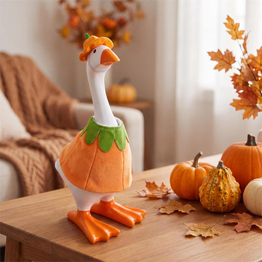 Gordy the Desktop Goose Hillside Pasture Table Decor Fabric Accessory Set, Pumpkin
