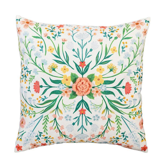 What She Shed Throw Pillow Square Floral, 16"