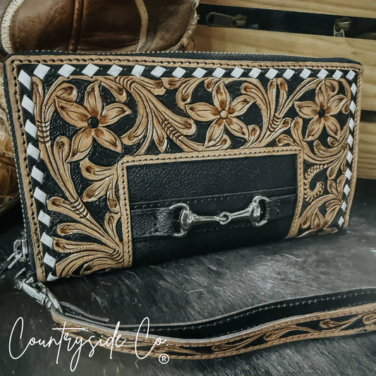 Countryside Co.  Bridle Belle Tooled Leather Wallet