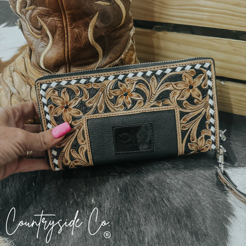Countryside Co.  Bridle Belle Tooled Leather Wallet