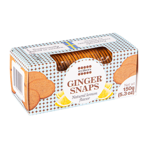 Nyåkers Lemon Gingersnap Cookies, 150g/5.3 oz