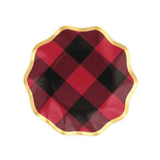 Sophistiplate Buffalo Plaid Dessert Bowl