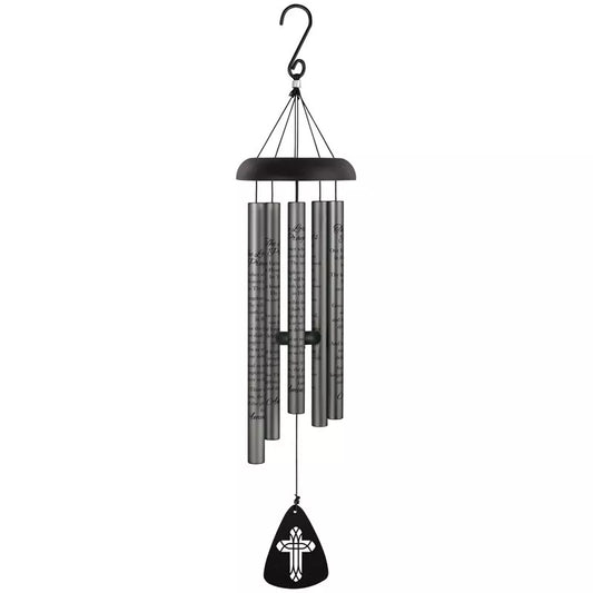 THE LORD'S PRAYER Aluminum 30" Charcoal Sonnet Wind Chime, by Carson